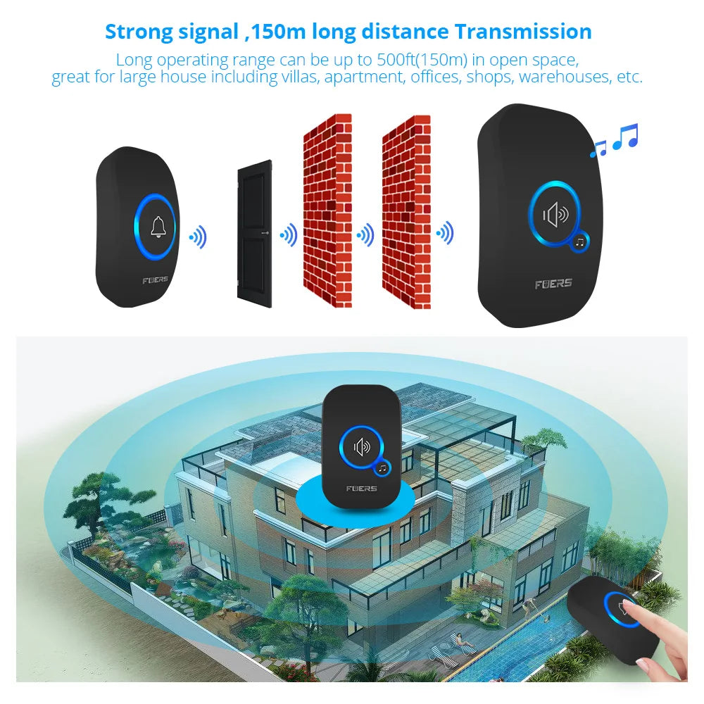 Fuers Wireless Doorbell Home Welcome Smart Door - Smart Nest Gadgets