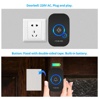 Fuers Wireless Doorbell Home Welcome Smart Door - Smart Nest Gadgets