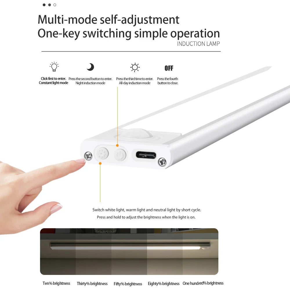 LED Motion Sensor Light Night Light Wireless USB Under - Smart Nest Gadgets