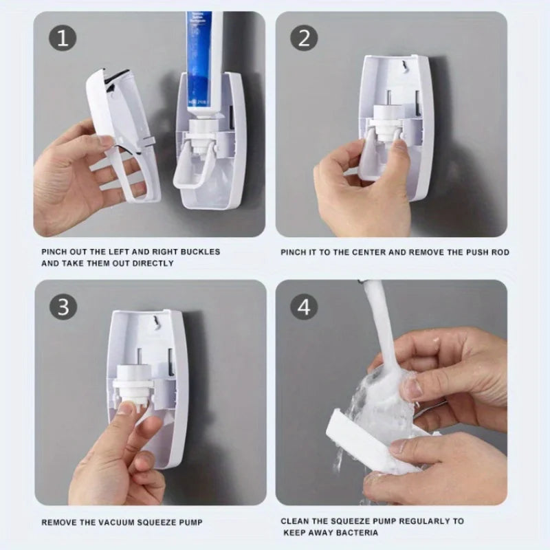 Wall-Mounted Toothbrush & Toothpaste Holder - Smart Nest Gadgets