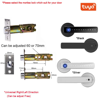 XSDTS Smart Door Lock Handle With Fingerprint Key - Smart Nest Gadgets