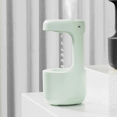 Anti-Gravity Water Droplet Humidifier LED Clock Display - Smart Nest Gadgets