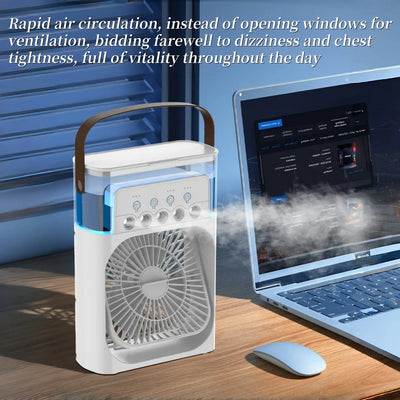 Spray fan portable household three in one small air cooler - Smart Nest Gadgets