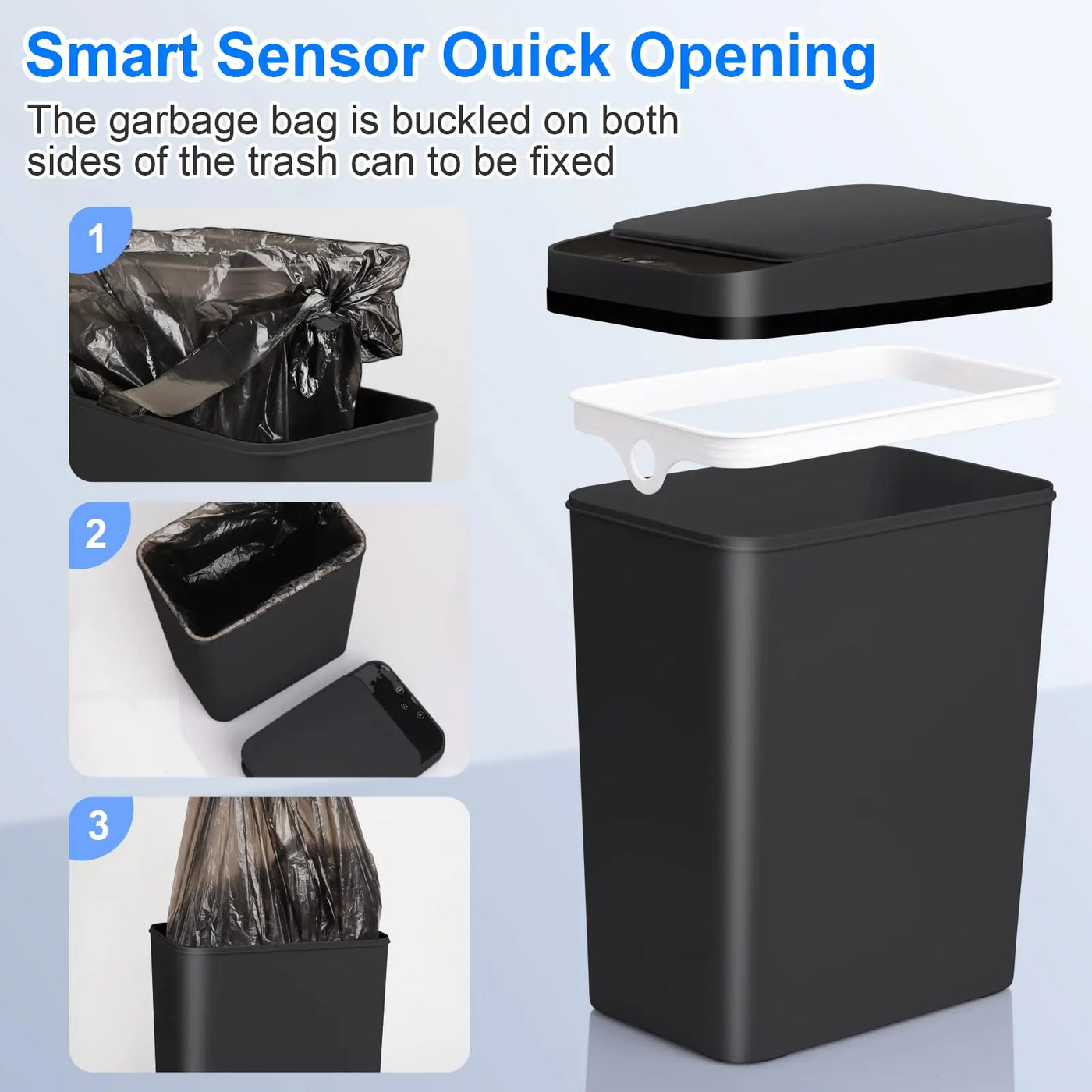 Bathroom Touchless Trash Motion Sensor-Activated - Smart Nest Gadgets
