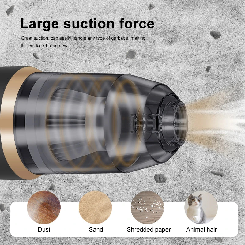 Wireless Car Vacuum Cleaner for Cleaning Bedroom - Smart Nest Gadgets