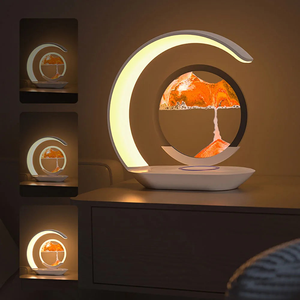 Quicksand Table Lamp Wireless Charging Desk Lamp - Smart Nest Gadgets