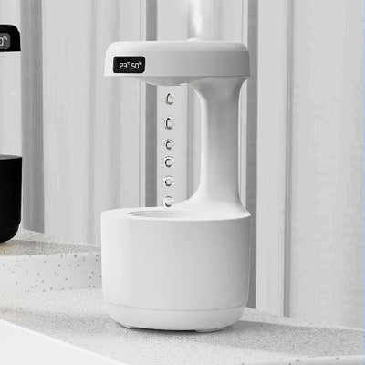 Anti-Gravity Water Droplet Humidifier LED Clock Display - Smart Nest Gadgets